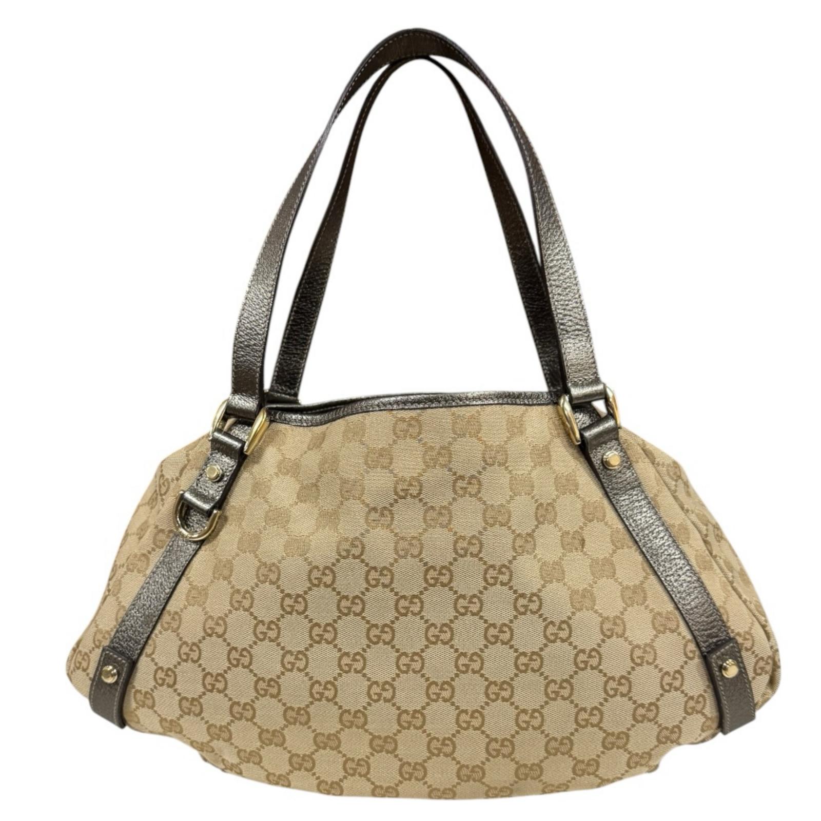 グッチ アビー トートバッグ GGキャンバス 130736 ベージュ GUCCI 中古