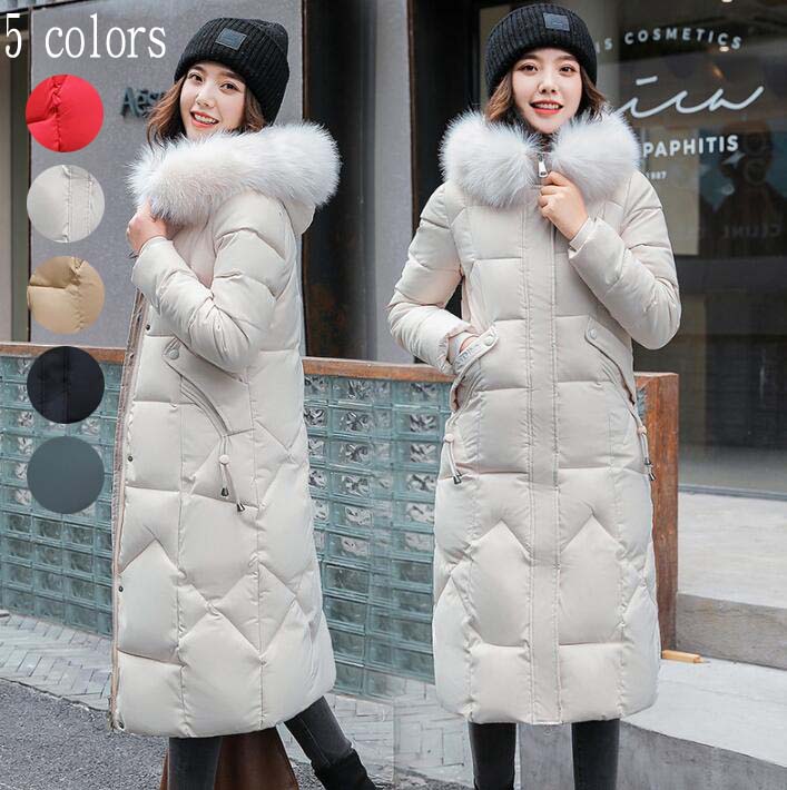 韓国風 ロング丈 レディース 体型カバー 着痩せ L 通勤 服 上品 L-XXXXL ダウン 防寒着 きれいめ コート 中綿コート 40代 防寒 30代 代 女性用 ダウンジャケット フ
