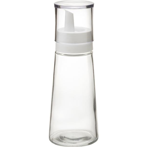 50セット 調味サーバー/オイルボトル Mサイズ ホワイト ふた付き 本体：ソーダガラス スタビアリュクス
