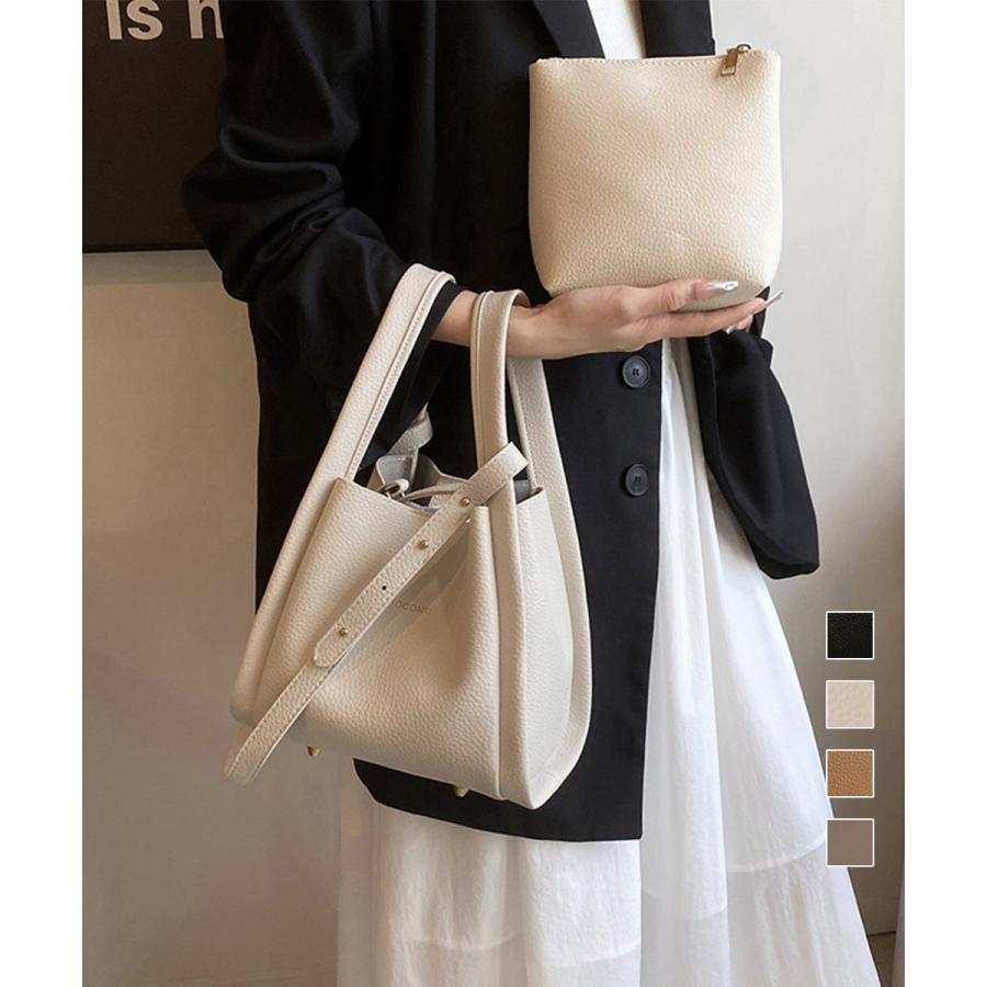 バッグ 韓国風ショルダーバッグ ポーチ付きカバン