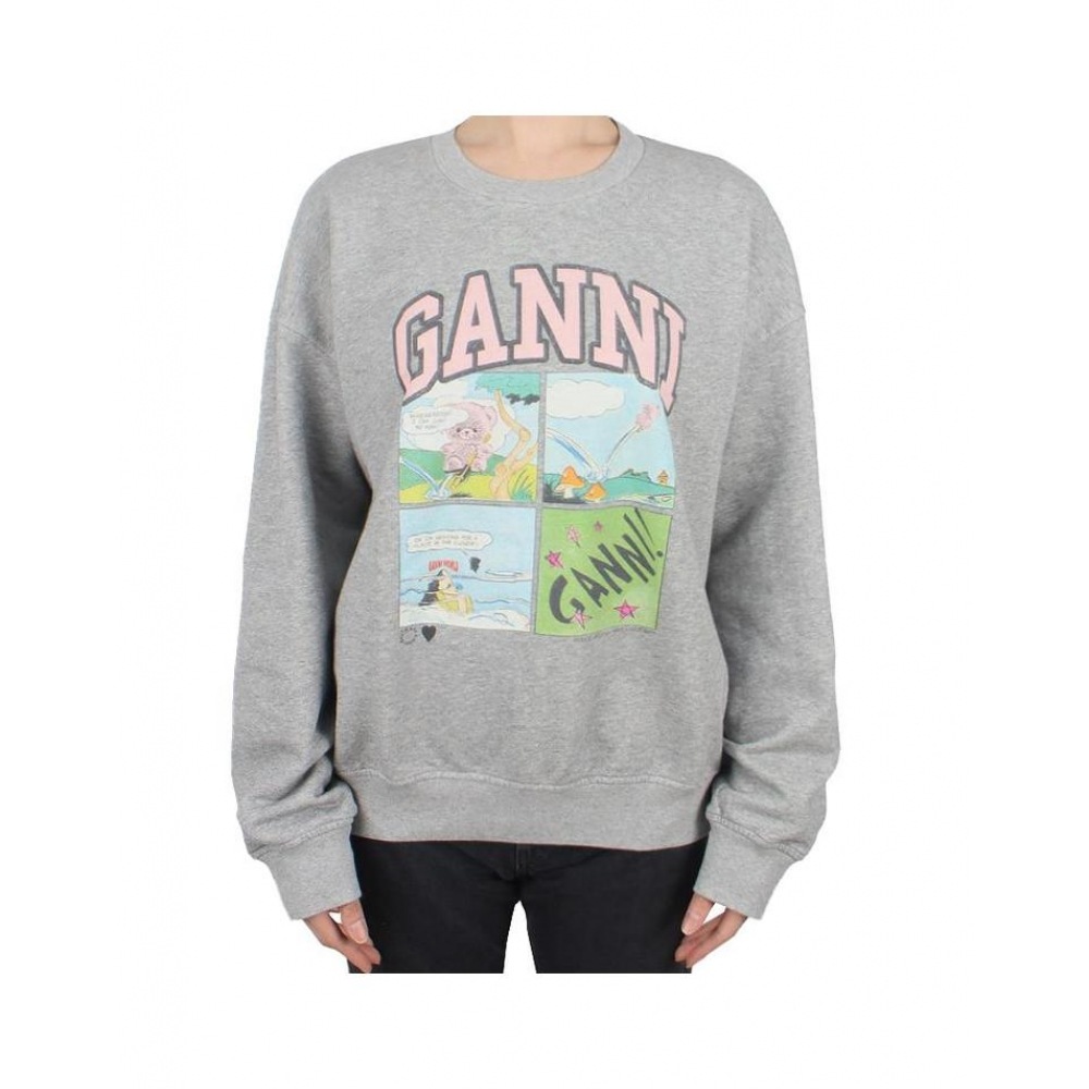 ガニー 25SS レディース ロゴ アイソリ オーバーサイズ トレーナー パロマメランジ T4284 921