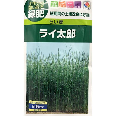 他サイト： 野菜種子 超極早生らい麦 ライ太郎 緑肥の商品画像