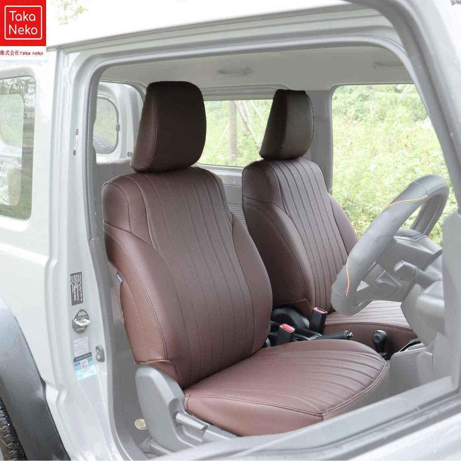 新型スズキジムニー シートカバー JB64 ジムニーシエラJB74 フロント用 レザー 内装パーツ アクセサリー カスタム専用設計 2点セット