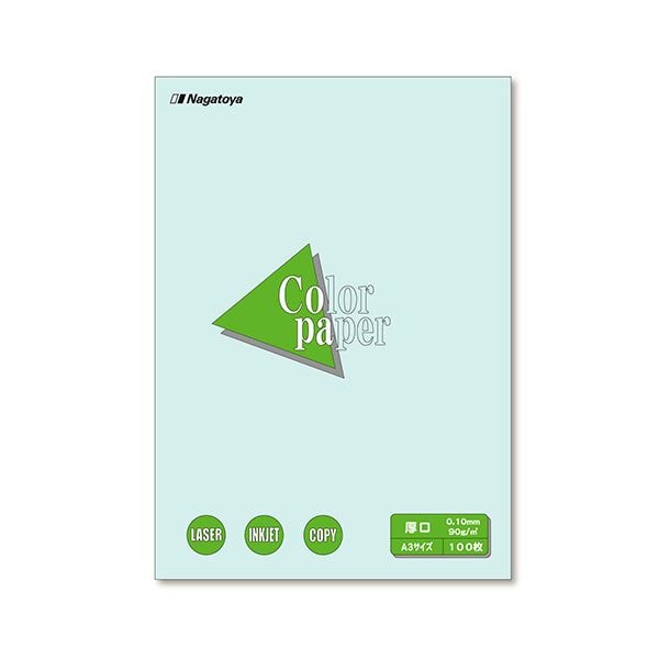 (まとめ) 長門屋商店 Color Paper A3 厚口 水 ナ-1310 1冊(100枚) (×10セット)