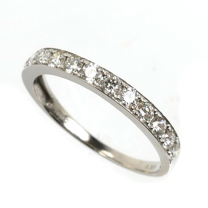 Pt900プラチナ ハーフエタニティ リング・指輪 ダイヤモンド0.50ct 12号 1.9g レディース 中古 美品