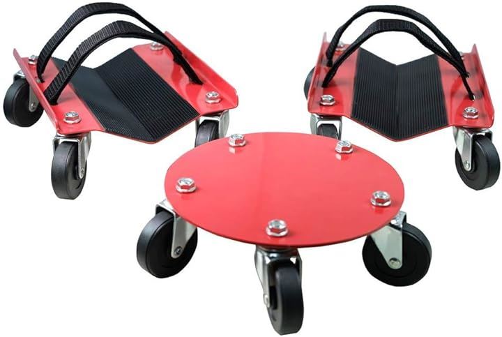 KF2013 スノーモービルドリー 3点セット スノーモービルムーバー 最大耐荷重682kg スキー固定用ダブルストラップ付