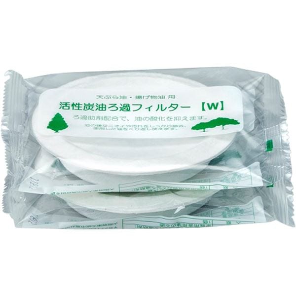 (まとめ) オイルポット交換用フィルター/オイルフィルター (2個入り) 活性炭 天然素材 キッチン用品 (×60個セット)