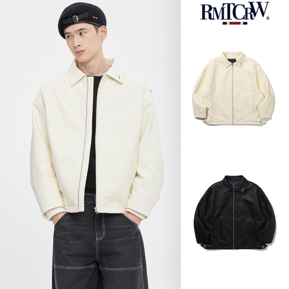 【ROMANTIC CROWN】VEGAN LEATHER SINGLE JACKET