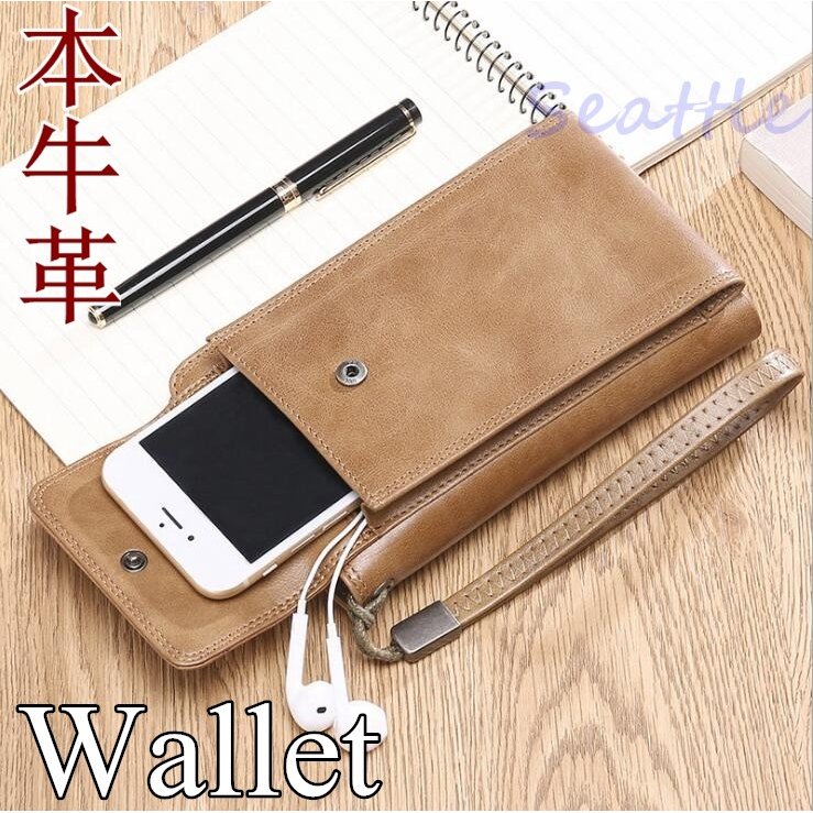 長財布 本革財布 二つ折り メンズ お札入れ カード入れ スマホ入れ 小銭入れ 持ち手 大容量 誕生日 プレゼント 父の日 彼氏 ギフト レトロ風