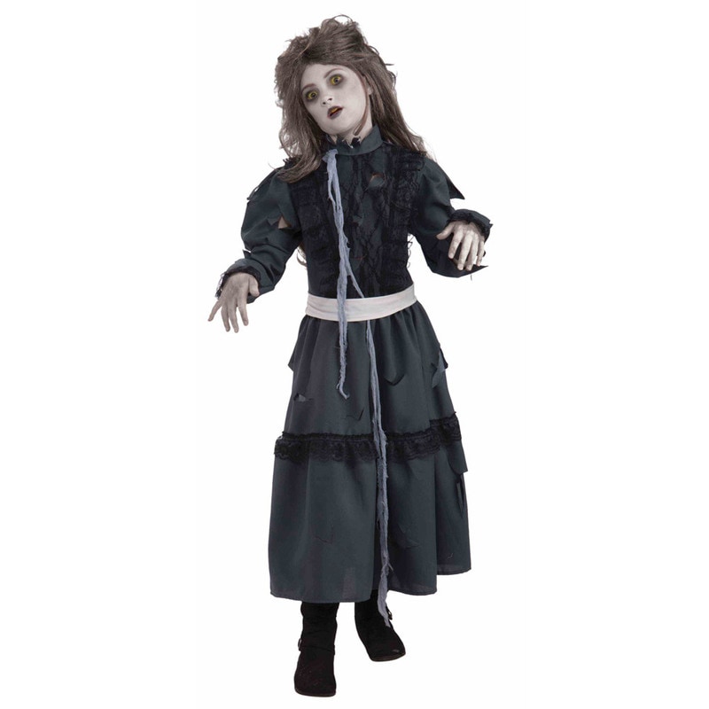 コスプレ 仮装 ゾンビガール 子供用 L 【 コスプレ 衣装 ハロウィン 仮装 コスチューム 子供 パーティーグッズ 女の子 怖い キッズ こども 子ども用 ホラー 】コスチューム一式