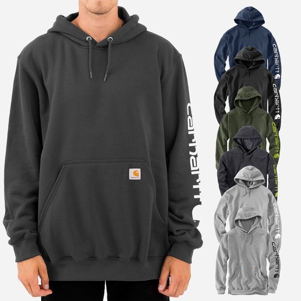 カールハート ミッドウェイト ロゴ フードTシャツ K288