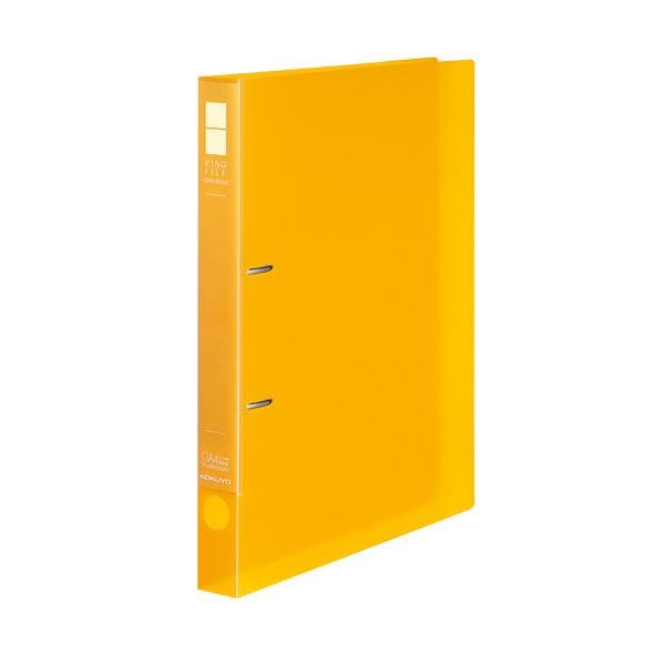 （まとめ）コクヨ リングファイル(スリムスタイル)クリアカラー A4タテ 2穴 220枚収容 背幅33mm 黄 フ-URFC430Y 1冊 (×20セット)