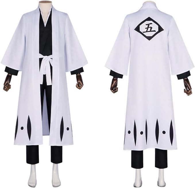 BLEACH(ブリーチ) 五番隊隊長 藍染惣右介(あいぜんそうすけ) 隊服風 着物 コスプレ衣装 お盆 舞台服
