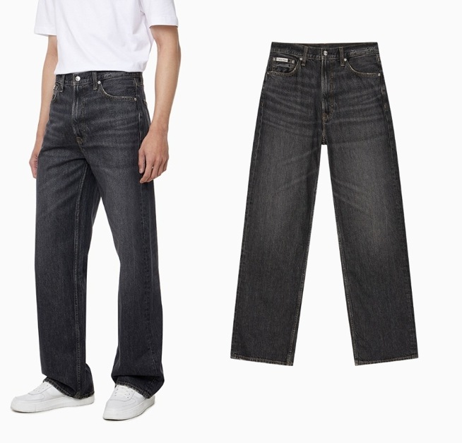 Baggy Fit Black Smoke Jeans (4RB920G)