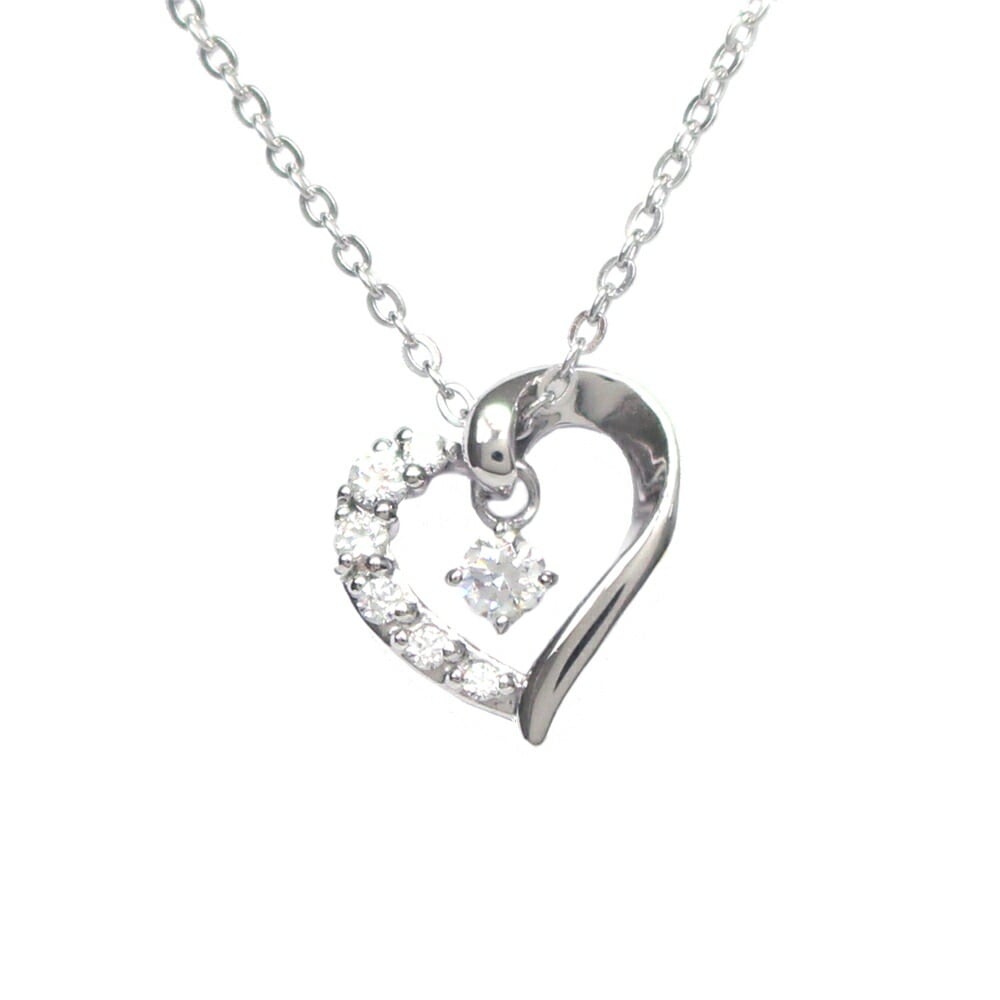 正規紙袋＆箱付 ネックレス プレゼント レディース ハートモチーフ 4度 カナル アクセサリー ジュ