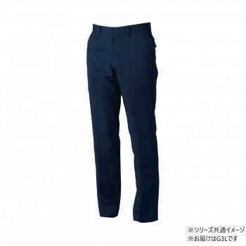 桑和 9669-99 スラックス（ノータック.脇ゴム） G3Lサイズ ネイビー（1） SOWA