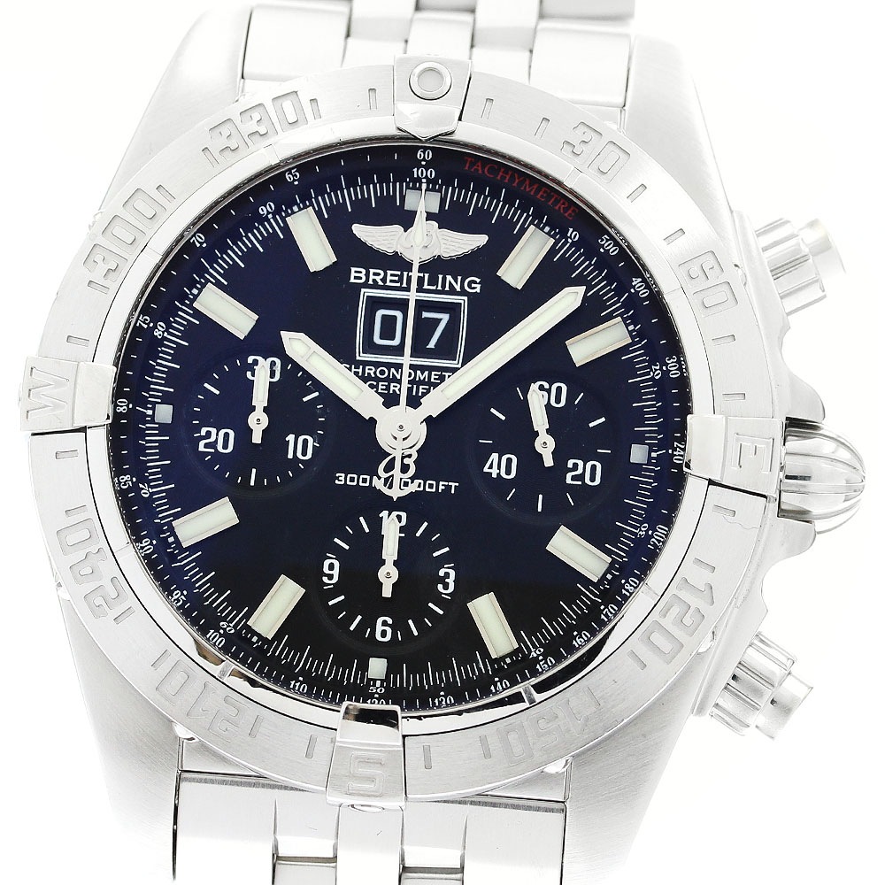 ブライトリング BREITLING A44359 ブラックバード クロノグラフ 自動巻き メンズ 良品 _899620【中古】