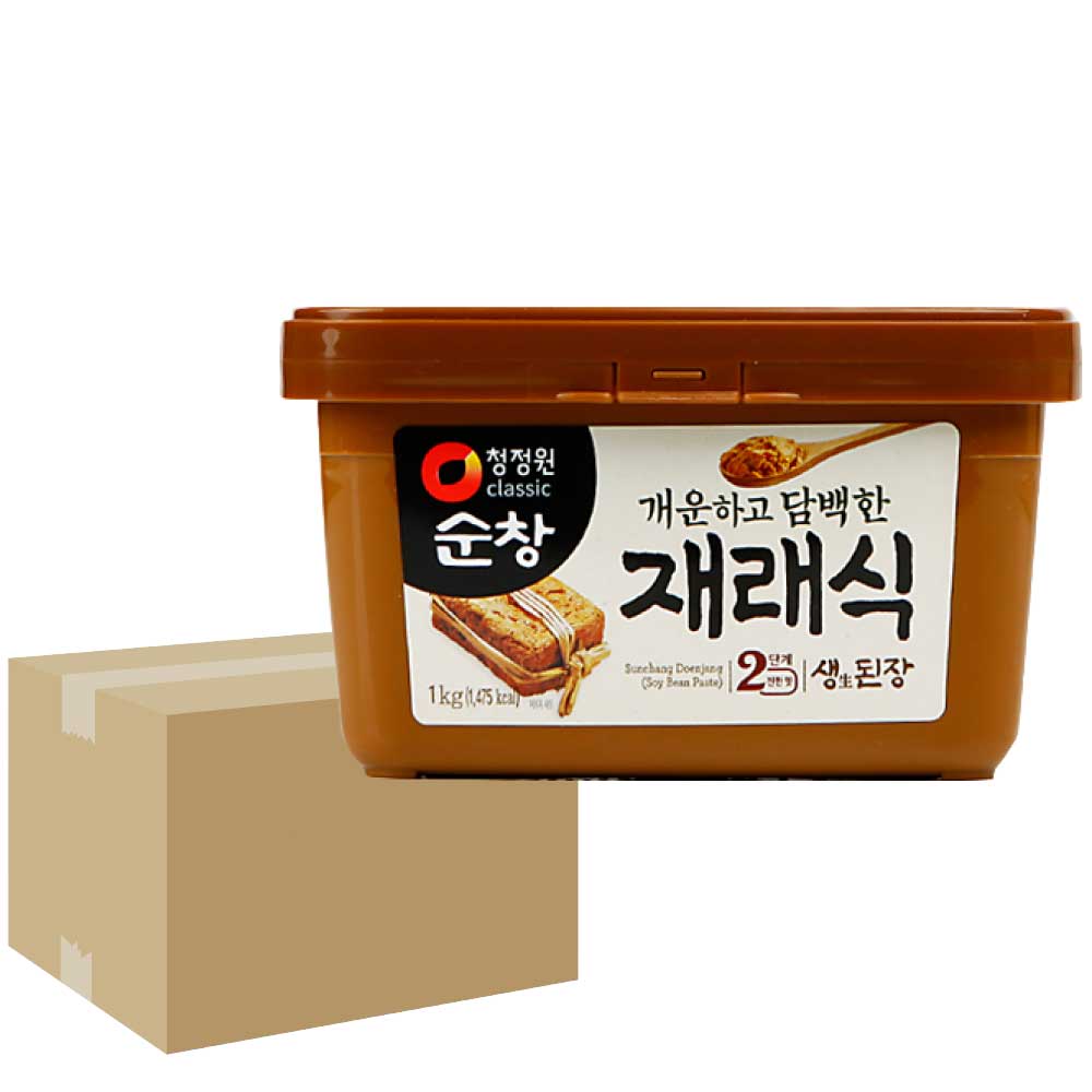 【スンチャン　1box 味噌 1kｇx12個】 ゴチュジャン 韓国調味料 韓国料理 韓国食材 韓国食品/韓国食品/韓国料理/オモニの味/デンジャン/豆/輸入/大象/チャングム/韓国味噌/納豆/ダイ