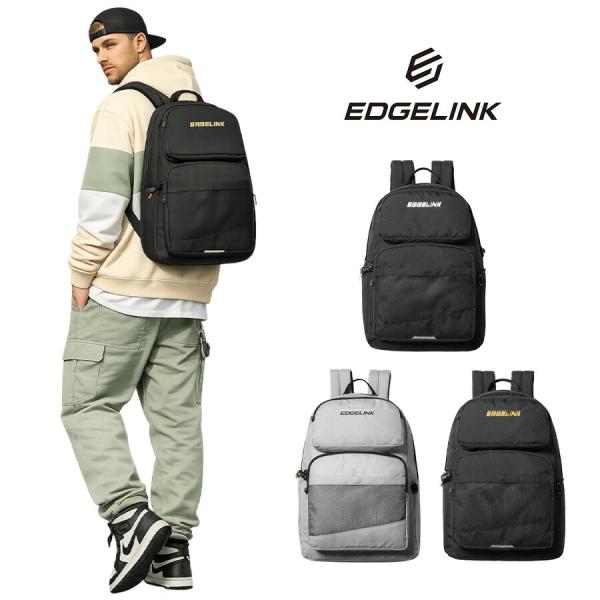 EDGELINK 大容量 リュック ポケットメイト 28L リュックサック 軽量 通学 通勤 メンズ レディース 男女兼用 ユニセックス ギフト プレゼント ブラック 60471