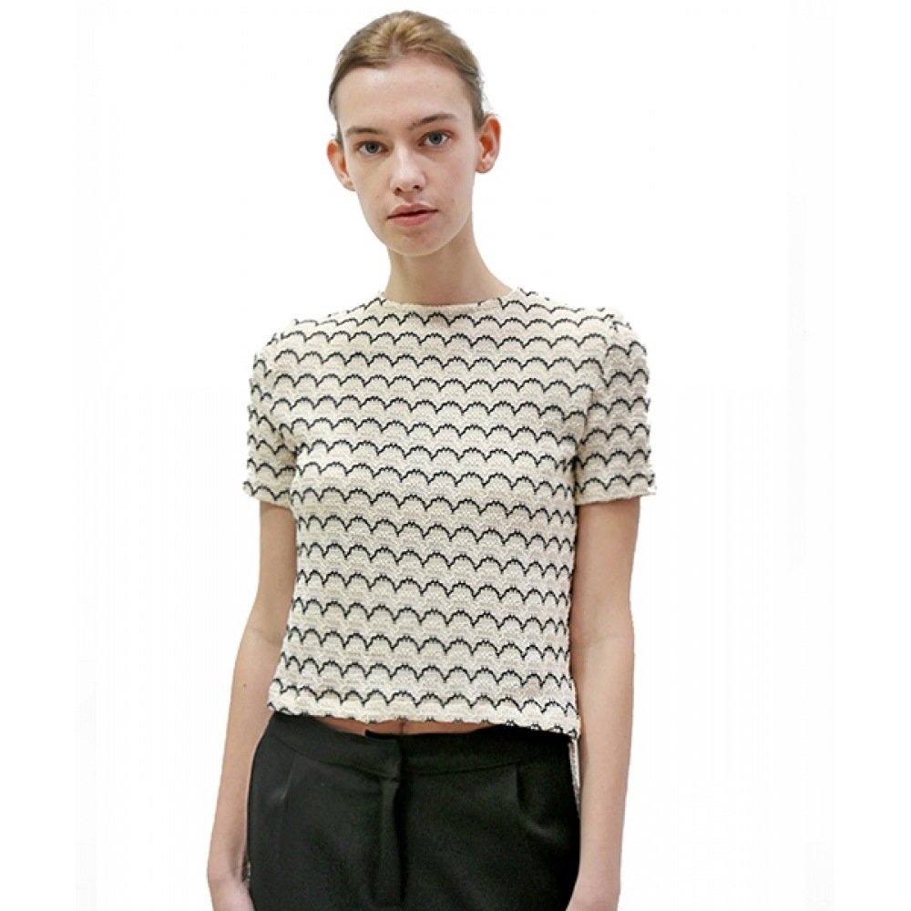 DAMAGE MNEMONICクラウドブラックラインニット_Cloud Black line Knit 14,072円