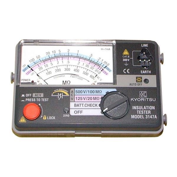 共立電気計器 キューメグ 2レンジ小型絶縁抵抗計 3147A