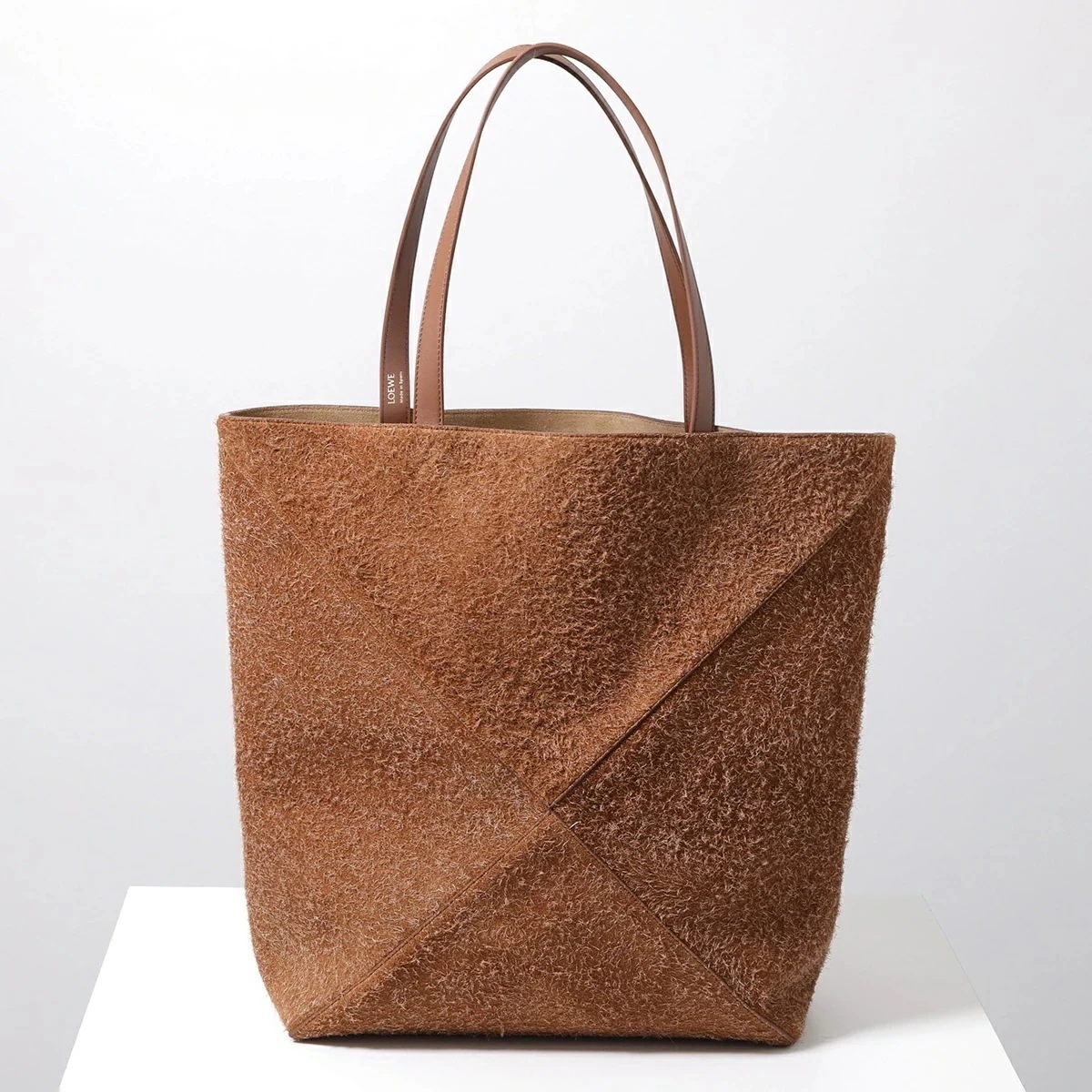 LOEWE ロエベ トートバッグ PUZZLE FOLD TOTE LARGE HAIRY SUEDE パズル フォルド B510Q18X01 メンズ ブラッシュスウェード ラージ 鞄 8715/PE