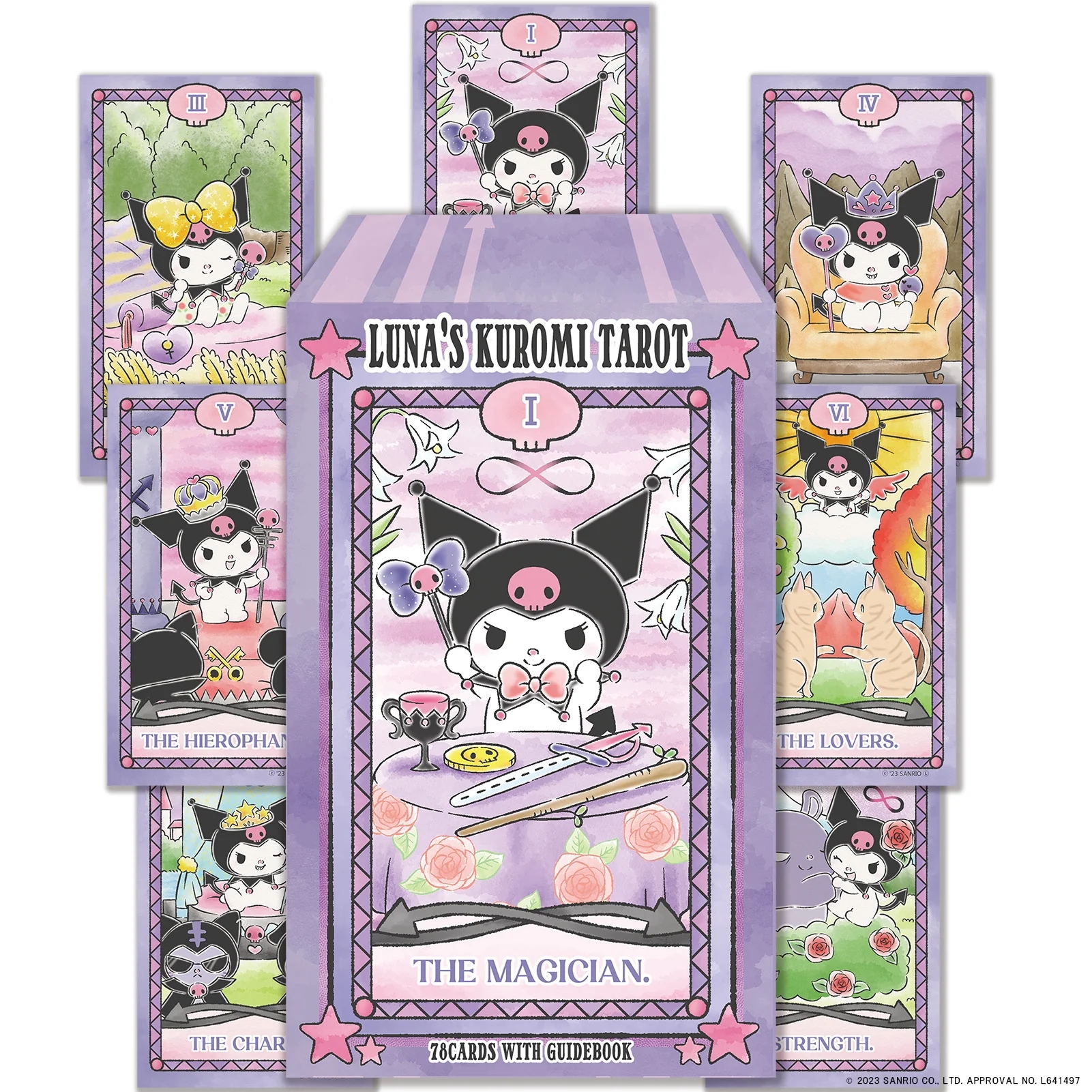 【サンリオ】ルナズ クロミ タロット LUNA S KUROMI TAROT タロットカード 日本語 解説書 付き【公式正規品】 日本語解説書付き 初心者向け