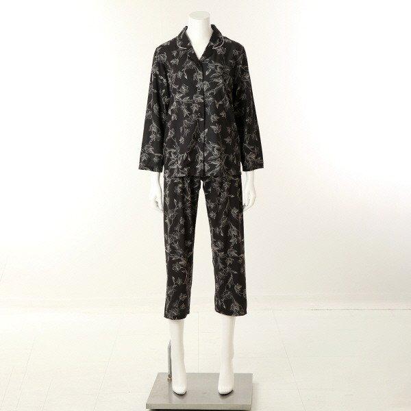 オルファ) 高級感のあるラインドローイング 花柄 カップル パジャマ OPA5955M