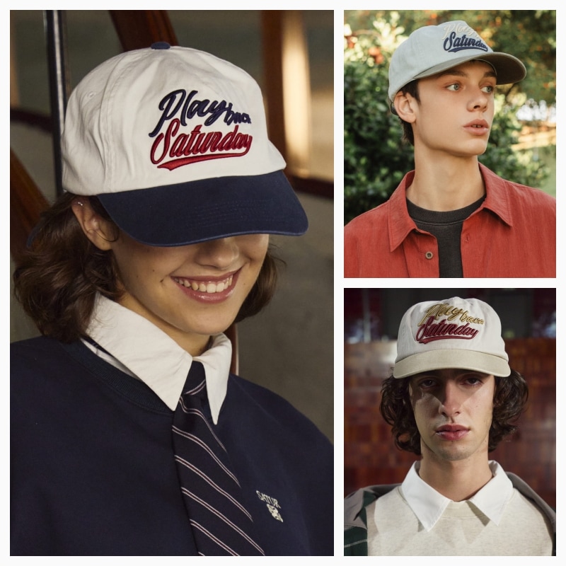 【SATUR】26SS 90s Playback Contrast Ball Cap : 3colors