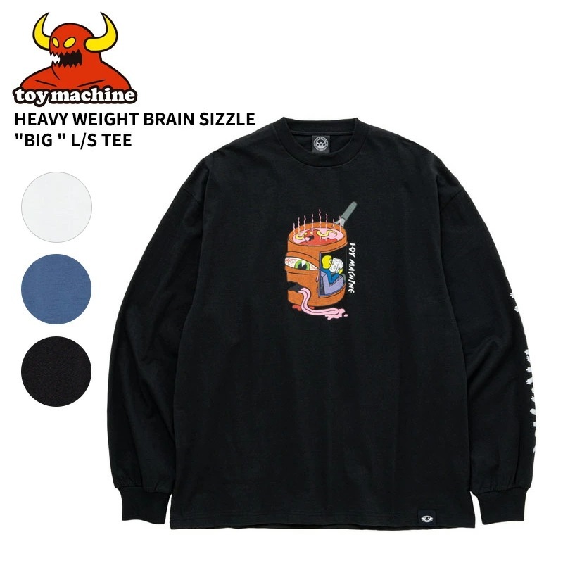 トイマシーン メンズ プリント 長袖Tシャツ ロンT TOY MACHINE トップス ロングTシャツ tmpflt10
