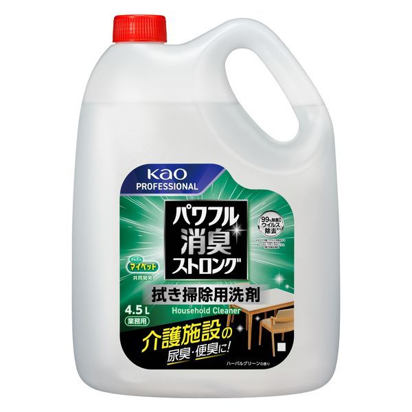 （まとめ買い）パワフル消臭拭き掃除用洗剤 4.5L 業務用 447173 [x3]