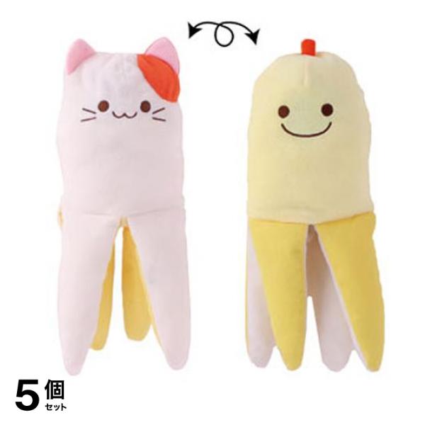 パリパリくるりんにゃんぐるみ 猫用おもちゃ ねこバナナ 1個入 5個セット
