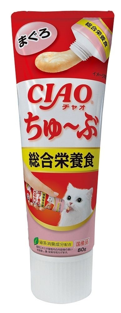 （まとめ買い）ちゅぶ 総合栄養食 まぐろ 80g CS-155 猫用 [x16]