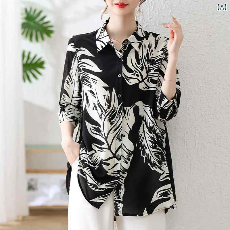 レディース トップス 上品 おしゃれ ファッション ぽっちゃり 夏 シフォンシャツ 大きいサイズ 夏