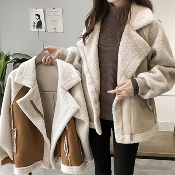 フェイクムートンジャケット　ボアコート　３カラー b363