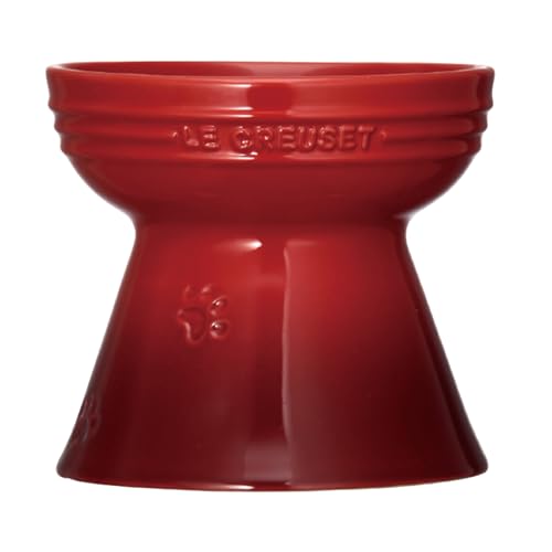 ル・クルーゼ(Le Creuset) ハイスタンド・ペットボール チェリーレッド 犬 猫 防汚 電子レンジ 対応 【日本正規販売品】