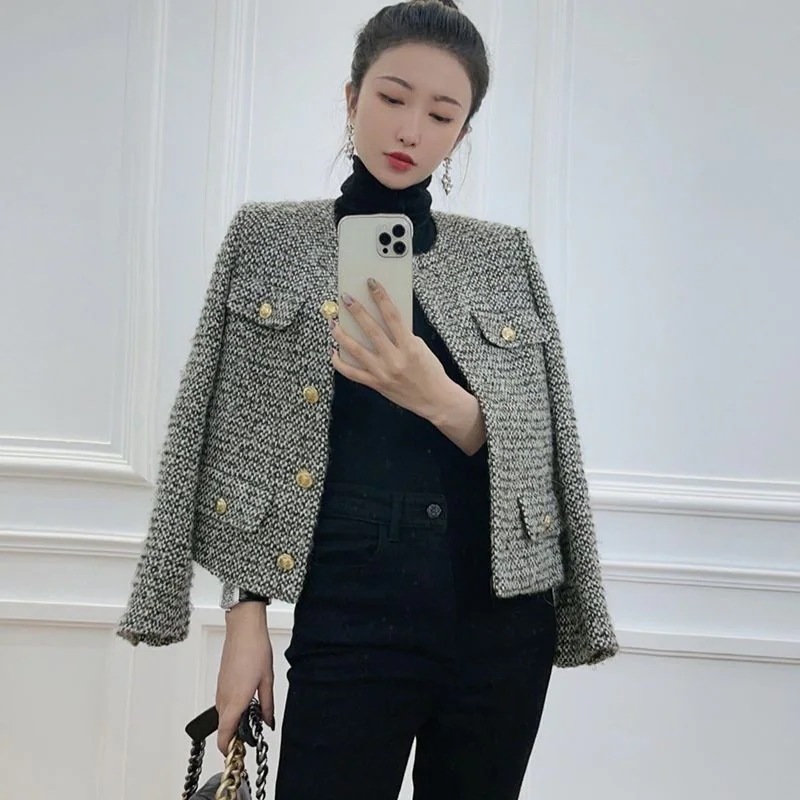 アウターセレブ気質ゴールドボタンコートアウター レディース 4,885円