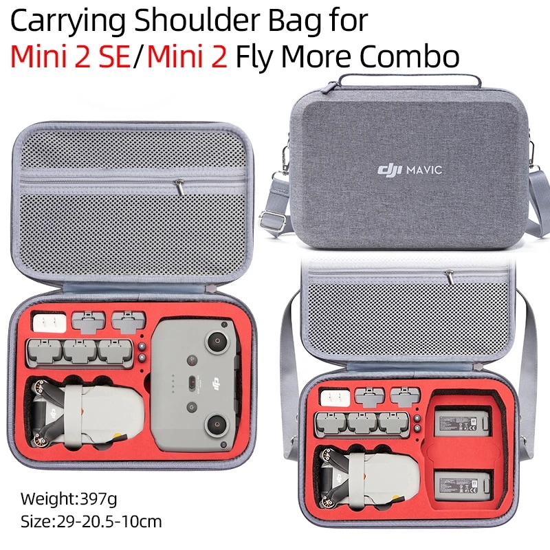 Dji mini 2se/mini用ドローンバッグ,2フライキャリングキット,ショルダーバッグ,収納ケース,バッテリー充電マネージャー 7,219円