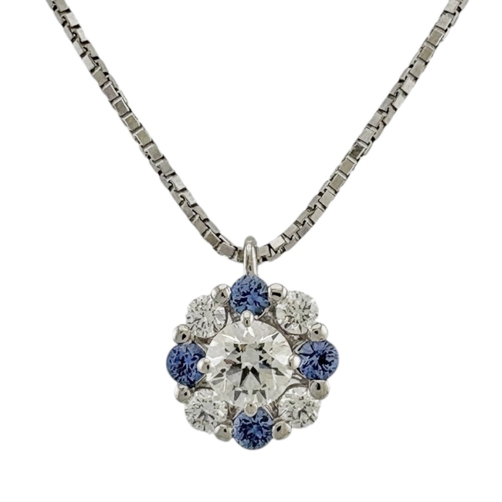 タサキ ネックレス 18金 K18ホワイトゴールド ダイヤモンド TASAKI 中古 美品