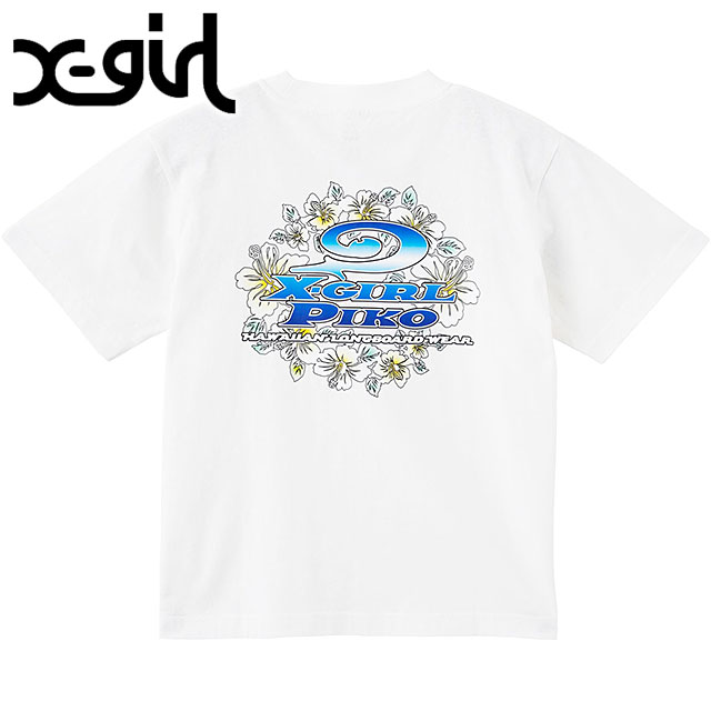 メール便 ピコ コラボ ショートスリーブTシャツ [105252011043] X-girl×PIKO S/S TEE レディース xgirl トップス 半袖 WHITE 正規取扱店