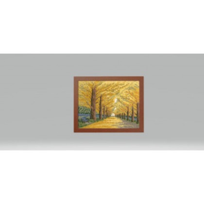 オリムパス オノエ・メグミ 刺しゅうキットシリーズ 木々の彩り 黄金色の散歩道・7493 4,980円