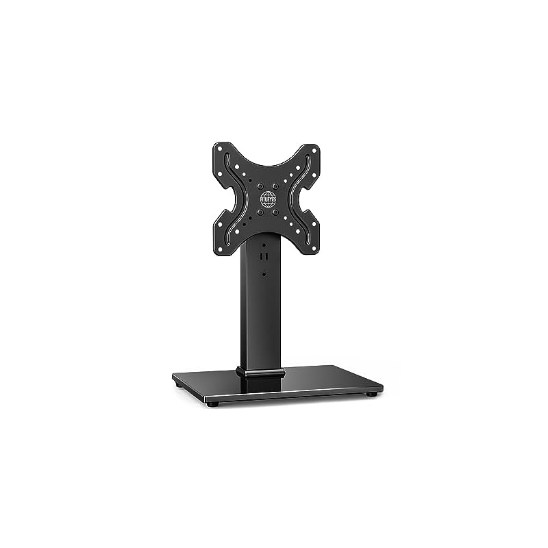 FITUEYES ユニバーサルテレビスタンド 1942インチ対応 卓上用 高さ調節可能 ラック回転可能 ブラック TT104001GB