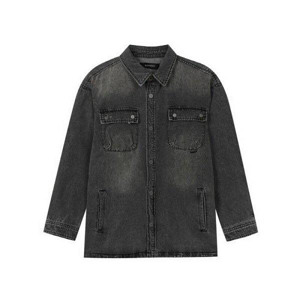 【】男性）ツーポケットデニムシャツ（B255DS370P1）（P003808381）