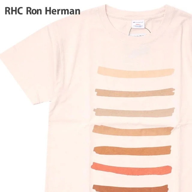 【数量限定特別価格】 ロンハーマン RHC Ron Herman x Champion Rainbow Crewneck Tee Tシャツ PINK ピンク 200-008745-033