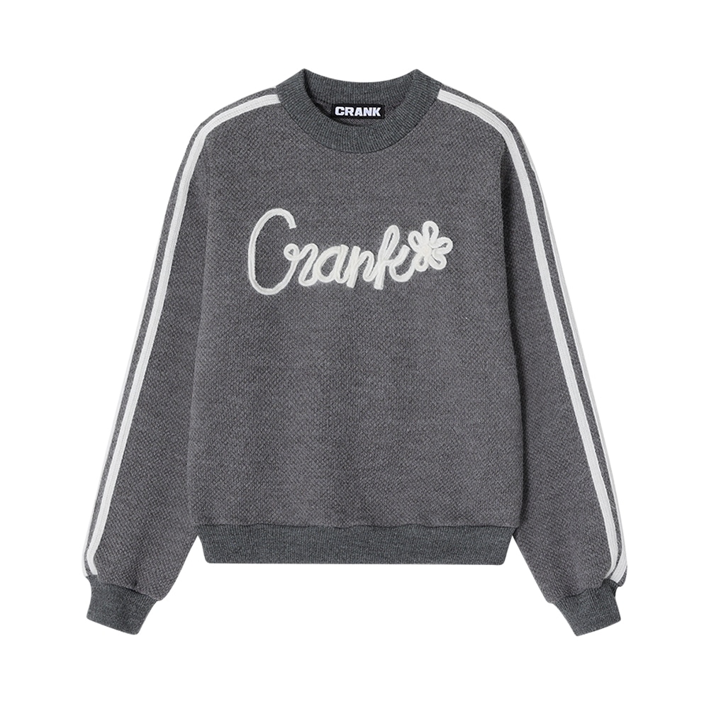 アンゴララインフラワーニット_メランジグレーです