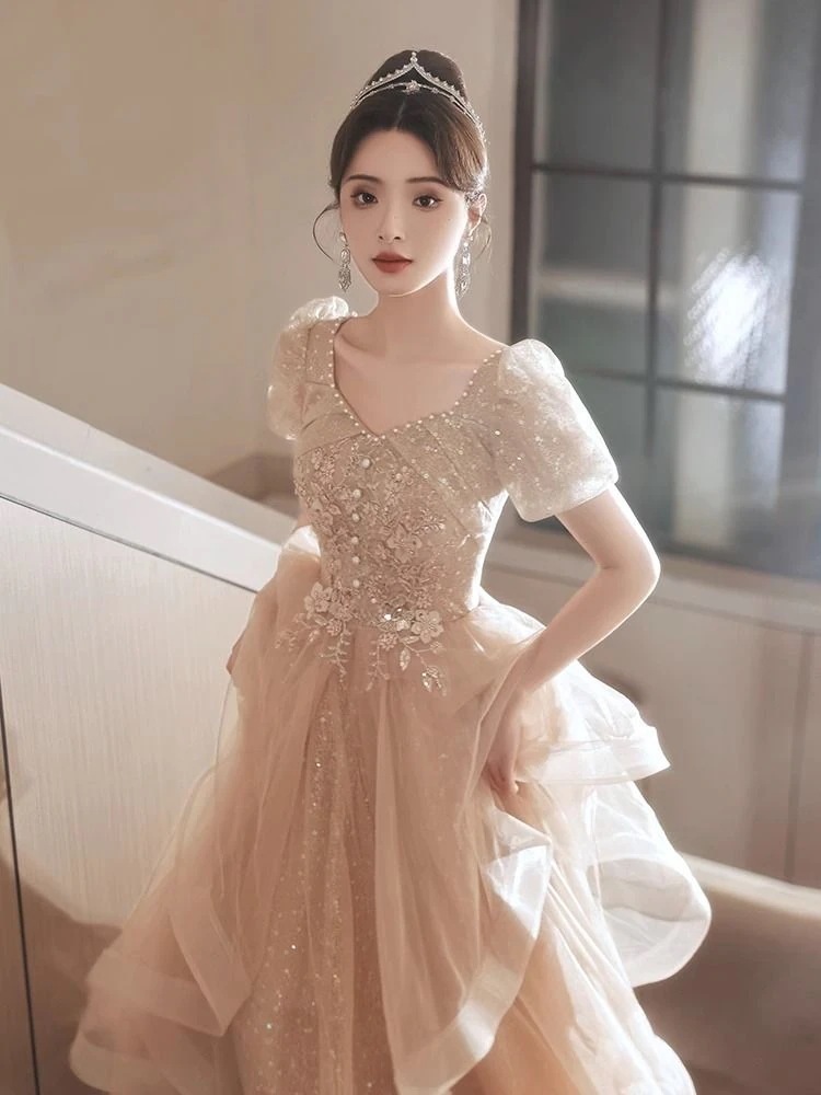 女性のためのハイエンドドレス2025バンケット気質誕生日プレゼントプレゼントシャンパンホストスカート