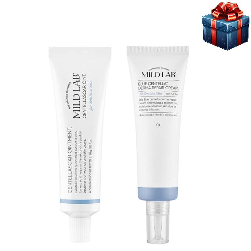 [トラブルケアセット]センテラスカ軟膏 30g + ブルーセンテラダーマリペアクリーム 50ml 韓国コスメ 傷ケア 保湿バリアケア 敏感 トラブル肌 保湿 水分 鎮静 医薬部外品 年高病草成分 低刺
