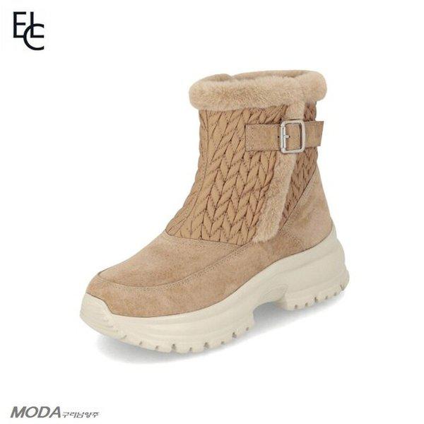 軽量クッション起毛パッド入り防寒女性ブーツLCWA73U54C-35GN