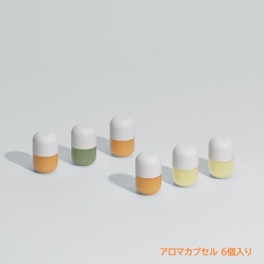 アロマカプセル 6個入り - フルーツセラピー(混合構成 - ペティグレインタンジェリン1個/ミントアップル1個/レモンウェーブ2個/ジンジャー&ベルガモット2個)