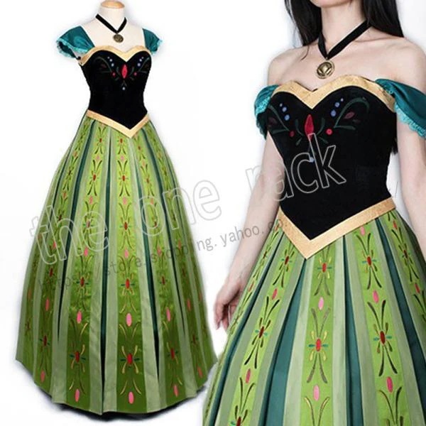 アナと雪女王 コスプレ アンナ コスプレ 衣装 アナ Anna コスチューム ワンピース 大人 プリンセス 仮装 ハロウィン